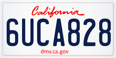 CA license plate 6UCA828
