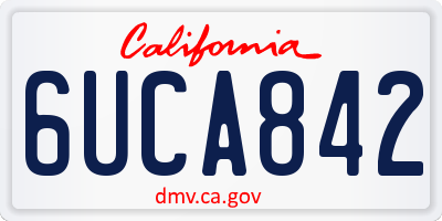 CA license plate 6UCA842