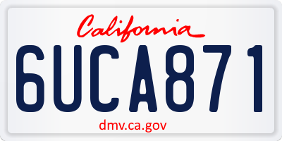 CA license plate 6UCA871