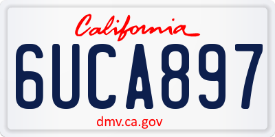 CA license plate 6UCA897