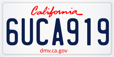 CA license plate 6UCA919