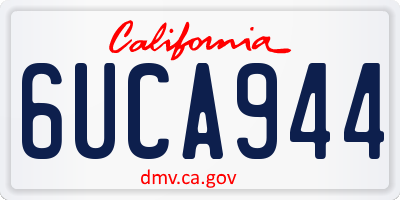 CA license plate 6UCA944