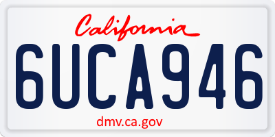 CA license plate 6UCA946