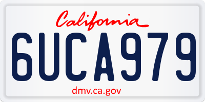 CA license plate 6UCA979