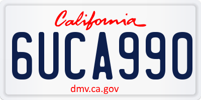 CA license plate 6UCA990