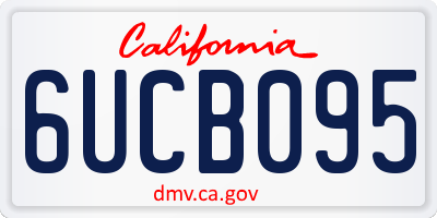 CA license plate 6UCB095