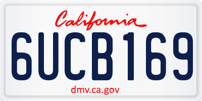 CA license plate 6UCB169