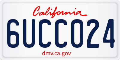 CA license plate 6UCC024