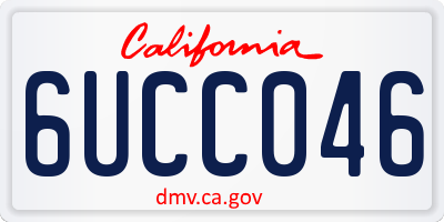 CA license plate 6UCC046
