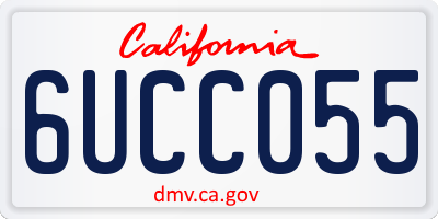 CA license plate 6UCC055