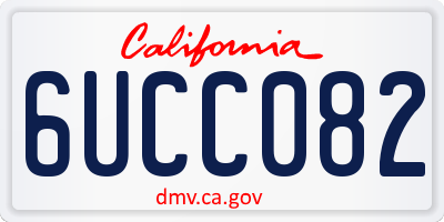 CA license plate 6UCC082