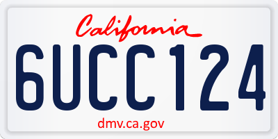 CA license plate 6UCC124