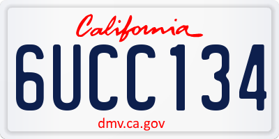 CA license plate 6UCC134
