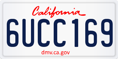 CA license plate 6UCC169
