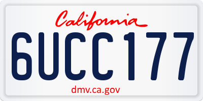 CA license plate 6UCC177