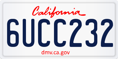 CA license plate 6UCC232