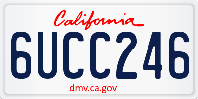 CA license plate 6UCC246