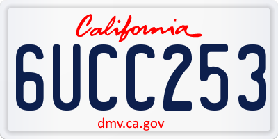 CA license plate 6UCC253