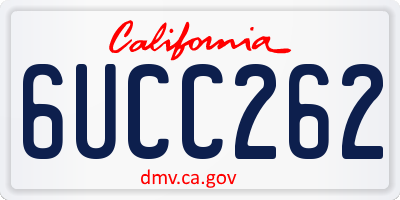 CA license plate 6UCC262