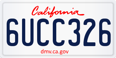 CA license plate 6UCC326