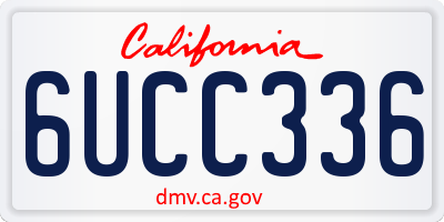 CA license plate 6UCC336