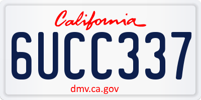 CA license plate 6UCC337