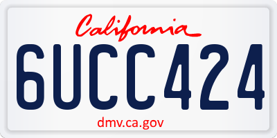 CA license plate 6UCC424