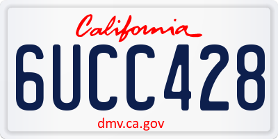 CA license plate 6UCC428