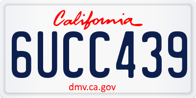 CA license plate 6UCC439