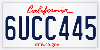 CA license plate 6UCC445