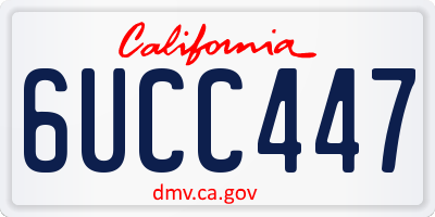 CA license plate 6UCC447