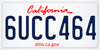 CA license plate 6UCC464