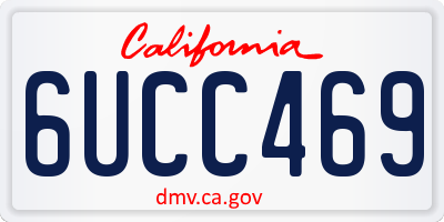 CA license plate 6UCC469