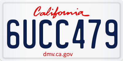 CA license plate 6UCC479