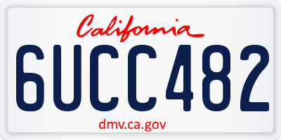 CA license plate 6UCC482