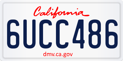 CA license plate 6UCC486