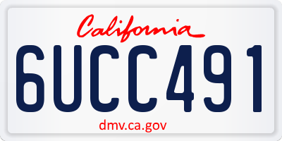CA license plate 6UCC491