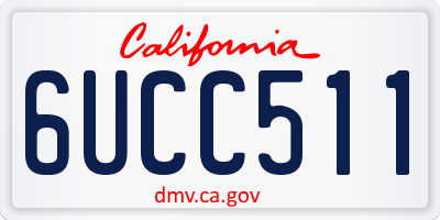 CA license plate 6UCC511