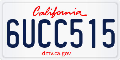 CA license plate 6UCC515
