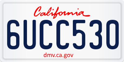 CA license plate 6UCC530