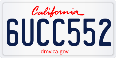 CA license plate 6UCC552