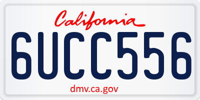 CA license plate 6UCC556