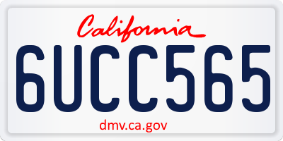 CA license plate 6UCC565