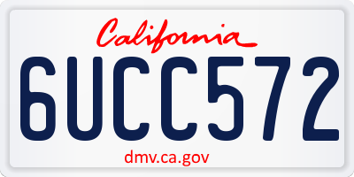 CA license plate 6UCC572