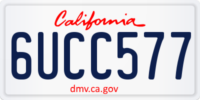 CA license plate 6UCC577