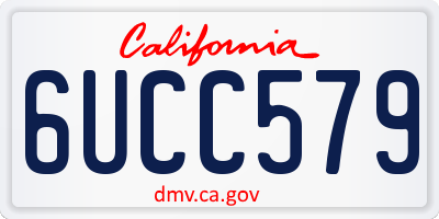 CA license plate 6UCC579