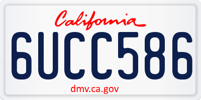 CA license plate 6UCC586