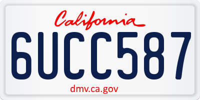 CA license plate 6UCC587