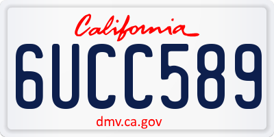 CA license plate 6UCC589