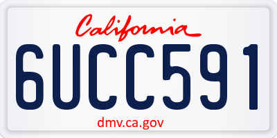 CA license plate 6UCC591